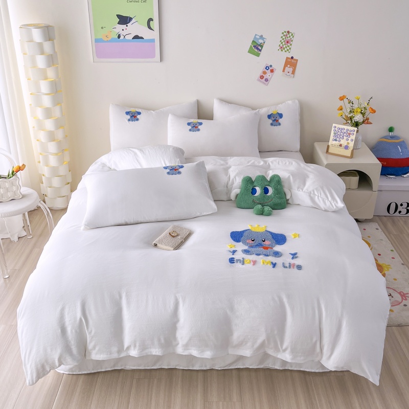 Home Textiles Towel Set - 4-częściowy zestaw ręczników z pranej bawełny