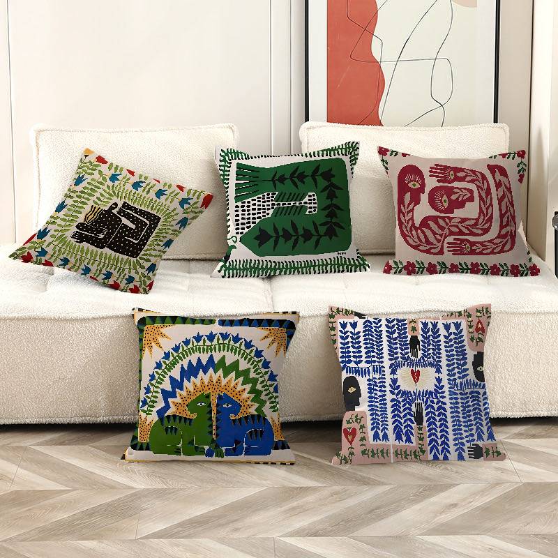 Home Textiles Egypt - Starożytny Egipt Tygrys Leopard Poduszka Anime