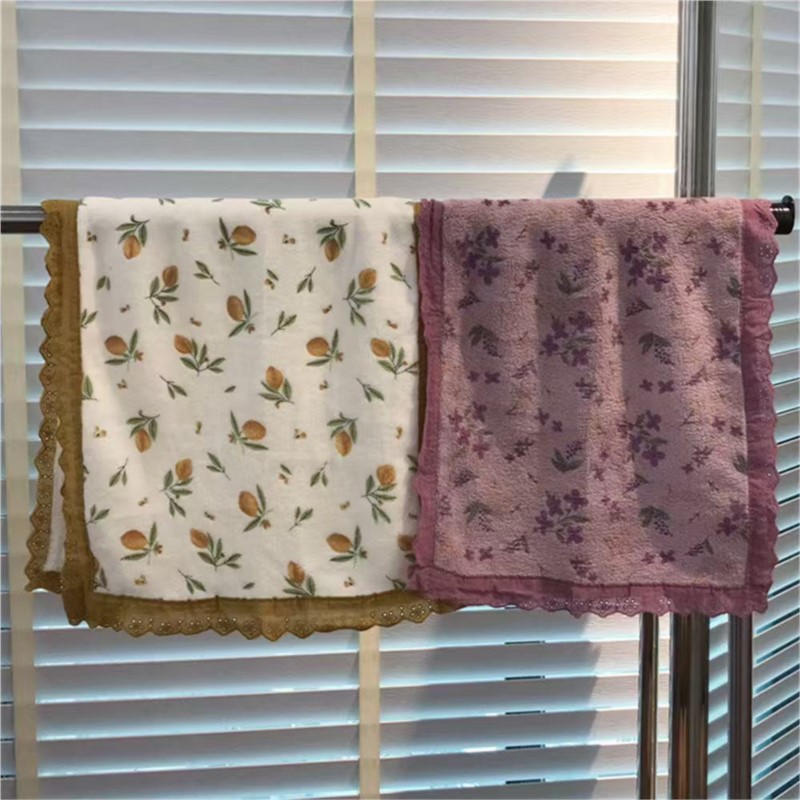 Home Textiles Towel Set - Ręcznik dla par z koronką w
