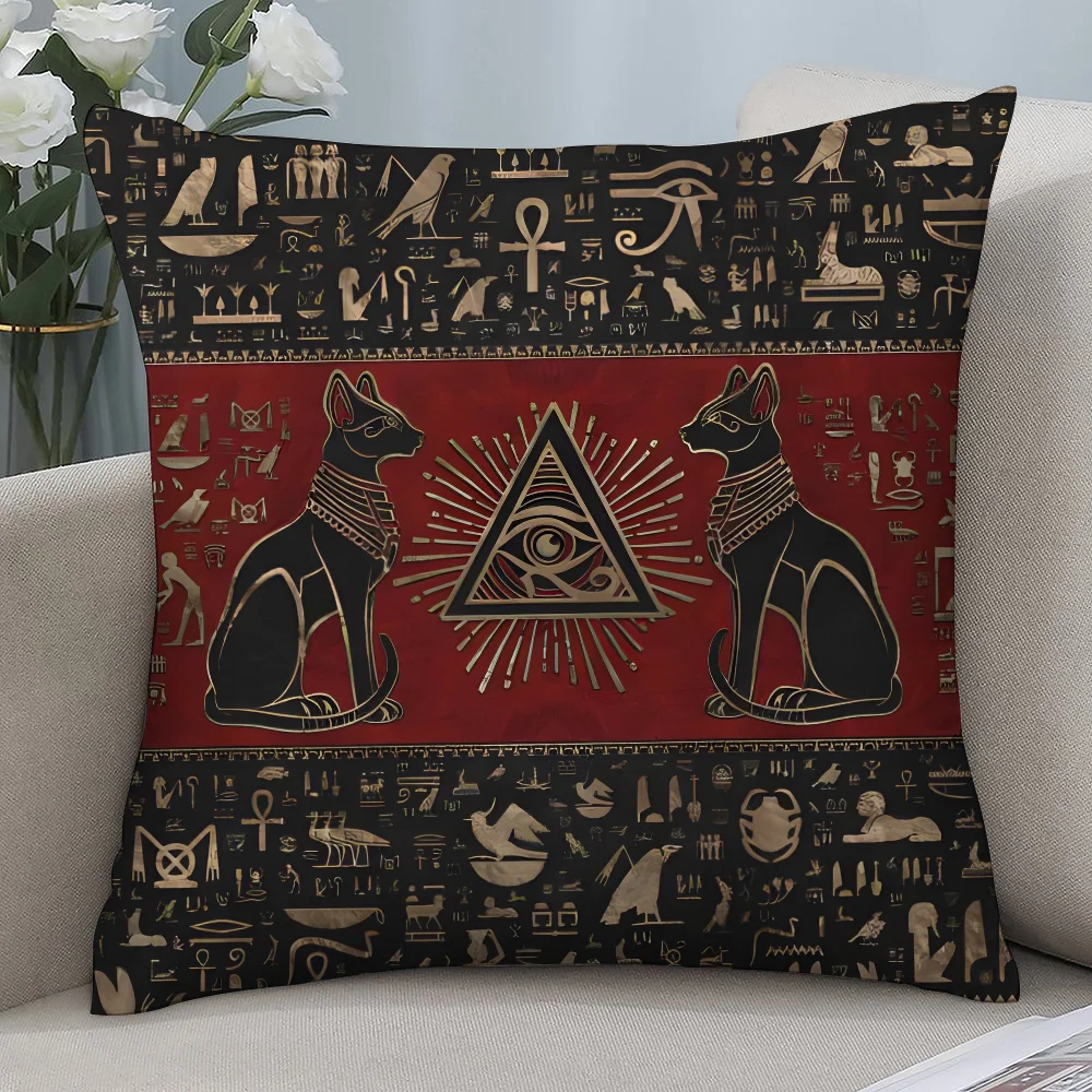 Home Textiles Egypt - Poszewka na poduszkę Anubis ze starożytnego