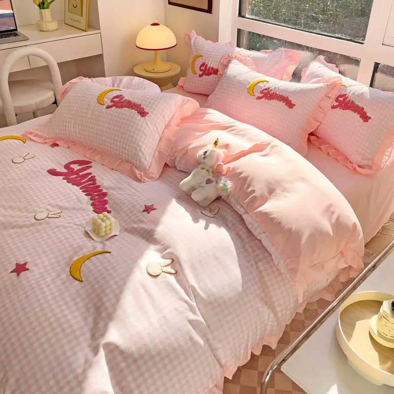 Home Textiles Towel Set - Koronkowa poszwa na kołdrę, prześcieradło, prana