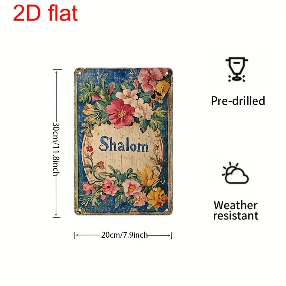 Home & Hotel Textiles Private Limited - CIFBUY Vintage Floral Shalom Aluminiowa Dekoracja